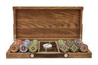 Набор для покера Luxury Ceramic на 200 фишек в кейсе из ясеня, Partida