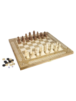 Шахматы + Шашки + Нарды 3 в 1 "Амбассадор 1", 50 см, ясень, Partida