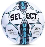 Мяч футбольный SELECT ROYALE, 814117-002 бел/син, размер 5