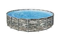 Каркасный бассейн Bestway Power Steel 56889 (671x132, с фильтр-насосом и лестницей)