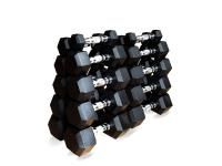 Набор гексагональных гантелей Original FitTools 10 пар от 1 до 10кг