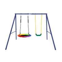 Качели уличные с воротами UNIX Line двойные 80+40 см Color