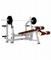 Скамья для жима с отрицательным наклоном BRONZE GYM J-024 (коричневый)