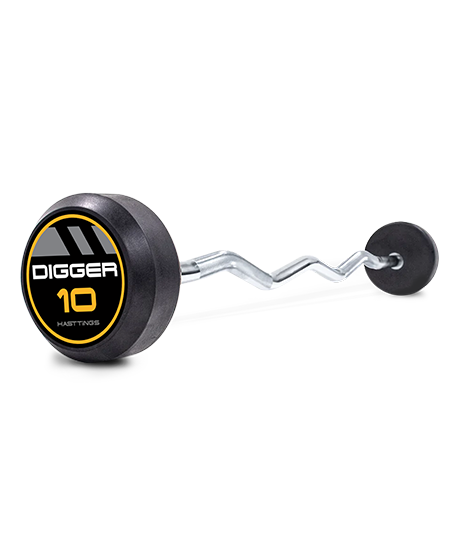 Комплект изогнутых фиксированных обрезиненных штанг 5 шт от 10 до 30кг Hasttings Digger HD51G2B-10-30
