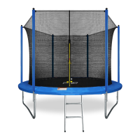 Батут  ARLAND 10FT с внутренней сеткой и лестницей (синий)