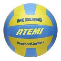 Мяч волейбольный Atemi WEEKEND (N), резина, желт-голубой, литой, окруж.65-67
