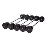 Набор прямых обрезиненных штанг (шаг 5 кг, 5 шт) PROFI-FIT 35-55 кг