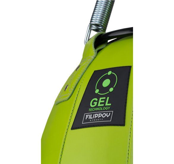 Боксерская груша PREMIUM GEL FILIPPOV. Кожа (Зеленый)