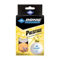 Мячики для н/тенниса DONIC PRESTIGE 2* 40+ 6 штук, белый + оранжевый