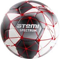 Мяч футбольный Atemi SPECTRUM, PVC, бел/сер, р.5 , р/ш, окруж 68-71