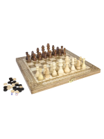 Шахматы + Шашки + Нарды 3 в 1 "Амбассадор 1", 40 см, ясень, Partida