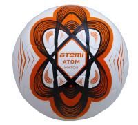 Мяч футбольный Atemi ATOM Hybrid, оранж, р.5, Гибридная (машинная+термо) сшивка, окруж 68-71