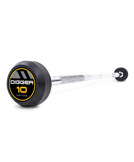 Комплект прямых фиксированных обрезиненных штанг 5 шт от 25 до 45кг Hasttings Digger HD51G2A-25-45