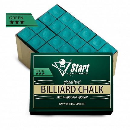 Мел Startbilliards 3 звезды зеленый (72шт)