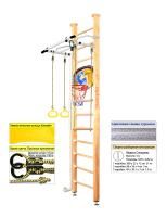 Шведская стенка Kampfer Helena Ceiling Basketball Shield (№1 Натуральный Высота 3 м белый антик турник)