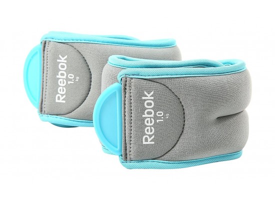 Утяжелители на лодыжки Reebok Elements 0,5 кг серо-голубые (пара)