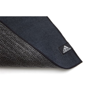 Тренировочный коврик (мат) для горячей йоги Adidas, черный