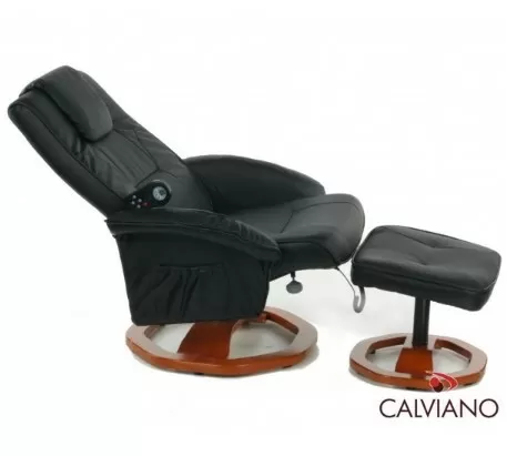TV-кресло Calviano 92 с пуфом (черное, массаж)