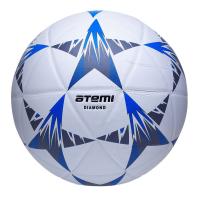 Мяч футбольный Atemi DIAMOND PVC бел/чёрн/син., р.5 , 420 г., ламинированный , окруж 68-71
