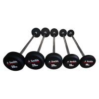 Набор обрезиненных фиксированных штанг Smith DB145-BS 10-30кг с прямой ручкой, шаг 5кг