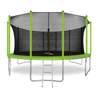 Батут ARLAND 16FT с внутренней сеткой и лестницей (Light green)