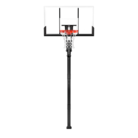 Баскетбольная стационарная стойка, акрил Spalding 54 " Gold In-Ground
