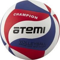Мяч волейбольный Atemi CHAMPION синтетическая кожа PU Soft, син/бел/красн,18 п, клееный, окруж 65-67