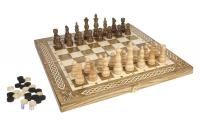 Шахматы + Шашки + Нарды 3 в 1 "Амбассадор 3", 40 см, ясень, Partida