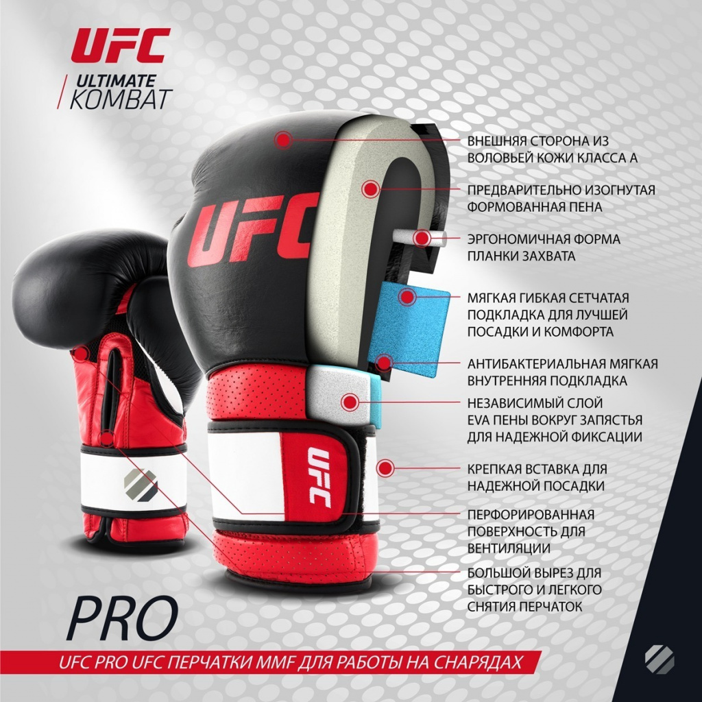 UFC Перчатки MMA для&nbsp;работы на&nbsp;снарядах