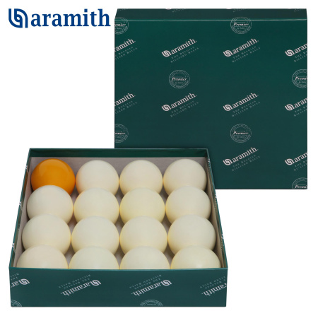 Шары Aramith Premier Pyramid без номеров ø68мм желтый биток
