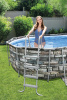 Каркасный бассейн Bestway Power Steel Swim Vista 56719 (610x366x122, с фильтр-насосом и лестницей)