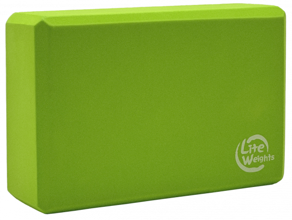 Блок для занятий йогой Lite Weights 5497LW, салатовый