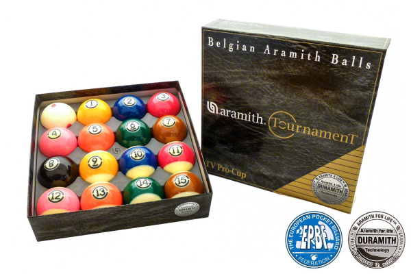 Комплект бильярдных шаров 57.2 мм "Aramith Tournament Pro Cup TV"