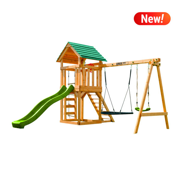 Детский игровой комплекс UNIX Line (6 in 1) Light Green