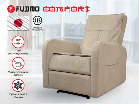 Кресло-реклайнер механический FUJIMO COMFORT CHAIR F3005 FMW Ваниль (Sakura 4)