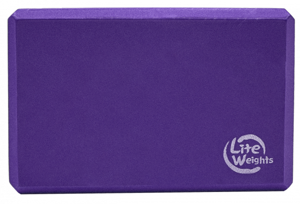 Блок для занятий йогой Lite Weights 5496LW, фиолетовый