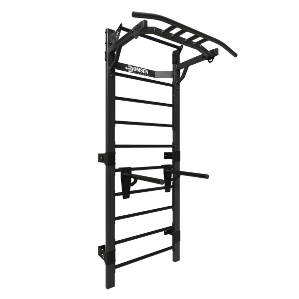 Профессиональная шведская стенка с брусьями и турником Domsen Fitness Ds46 BLACK