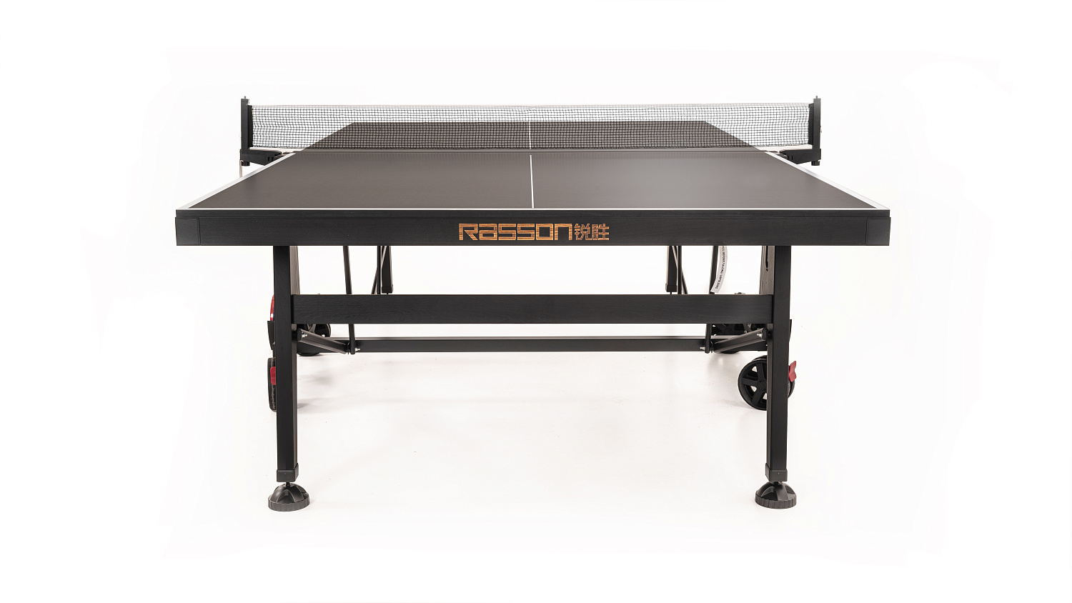 Теннисный стол складной для помещений "RASSON PREMIUM T01 Indoor" (274 х 152,5 х 76 см, черный ясень) с сеткой