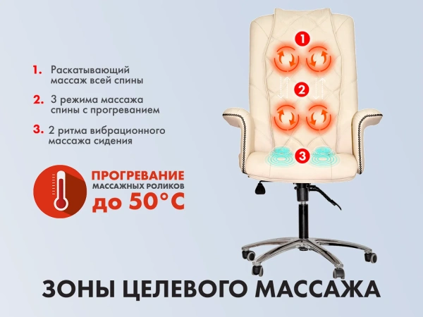Офисное массажное кресло EGO PRIME EG1003 на заказ (Кожа Элит и Премиум)