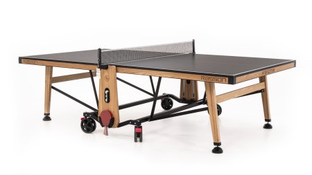 Теннисный стол складной для помещений "RASSON PREMIUM T01 Indoor" (274 х 152,5 х 76 см, натуральный ясень) с сеткой