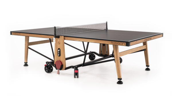 Теннисный стол складной для помещений "RASSON PREMIUM T01 Indoor" (274 х 152,5 х 76 см, натуральный ясень) с сеткой