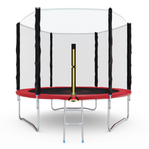 Батут с сеткой DFC PELPO 8ft с лестницей, RED