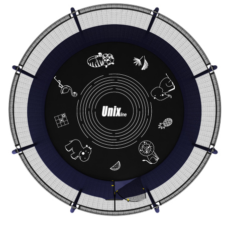 Батут UNIX Line SUPREME GAME 8 ft (Blue)