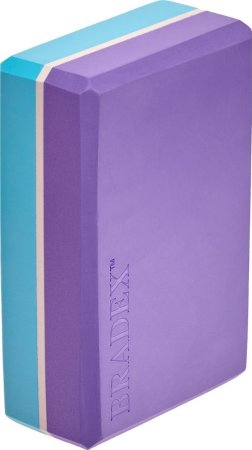 Блок для йоги Bradex SF 0732, фиолетовый/синий