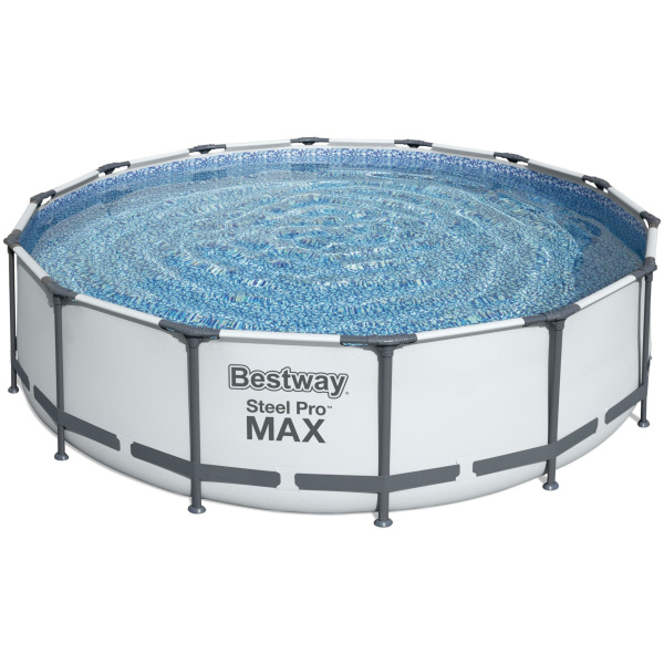 Каркасный бассейн Bestway Steel Pro Max 56950 (427x107см, с фильтр-насосом, лестницей и тентом)