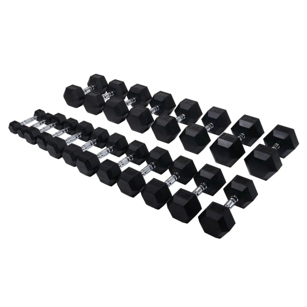 Набор гантелей гексагональных (пары) от 1-50 кг VF-SET1110