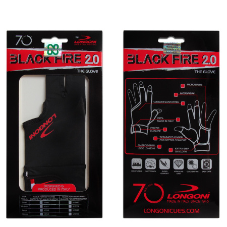 Перчатка Longoni Black Fire 2.0 левая L