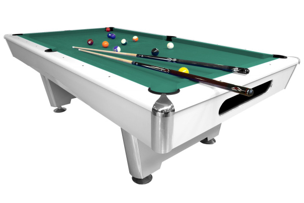 Бильярдный стол для пула Dynamic Billard "Triumph" 7 футов (матово-белый) в комплекте, аксессуары и сукно