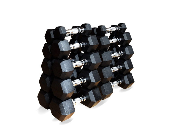 Набор гексагональных гантелей Original FitTools 10 пар от 1 до 10кг