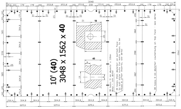 Плита для бильярдных столов Rasson Original Premium Slate 10фт h40мм 5шт.